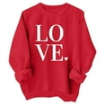 thumbnail image 1 of Gelikeya Valentine's Day Girls Shirts Letter Print Oversized Pullover Sweatshirts Kids Spring Fall Winter Long Sleeve Cute Tops #04 Red & 4-5 Years, 1 of 2