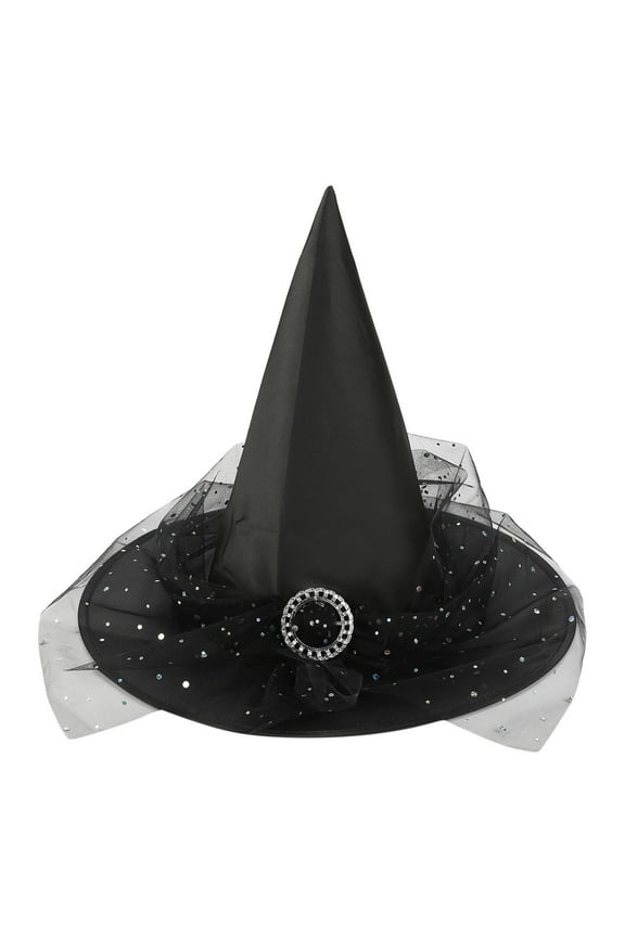 Witch Hat with Headband for Kids Halloween Decoration Partywear Witches Hats Bowknot Design (White, Child)
