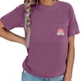 thumbnail image 1 of Gelikeya Women's Nursing Breastfeeding Shirts with Zipper Loose Fit Short Sleeve Maternity Top Nursing Clothes Purple, Size L, 1 of 4