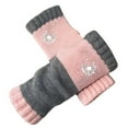 thumbnail image 1 of Gelikeya Womens Fashion Fingerless Gloves for Cold Weather - Cute Embroidery Long Winter Gloves Thermal Knitted Arm Warmers, Pink & One Size, 1 of 3