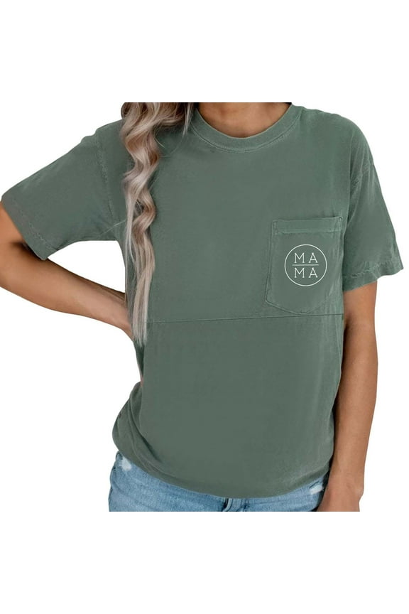 Womens Short Sleeve Nursing Tank Tops for Breastfeeding with Hidden Zippers Loose Fit Maternity Shirts Green, Size M