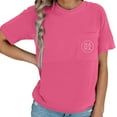 thumbnail image 1 of Gelikeya Womens Short Sleeve Nursing Tank Tops for Breastfeeding with Hidden Zippers Loose Fit Maternity Shirts Hot Pink, Size L, 1 of 4