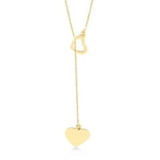 Gelin Double Heart Y-Necklace in 14K Solid Gold
