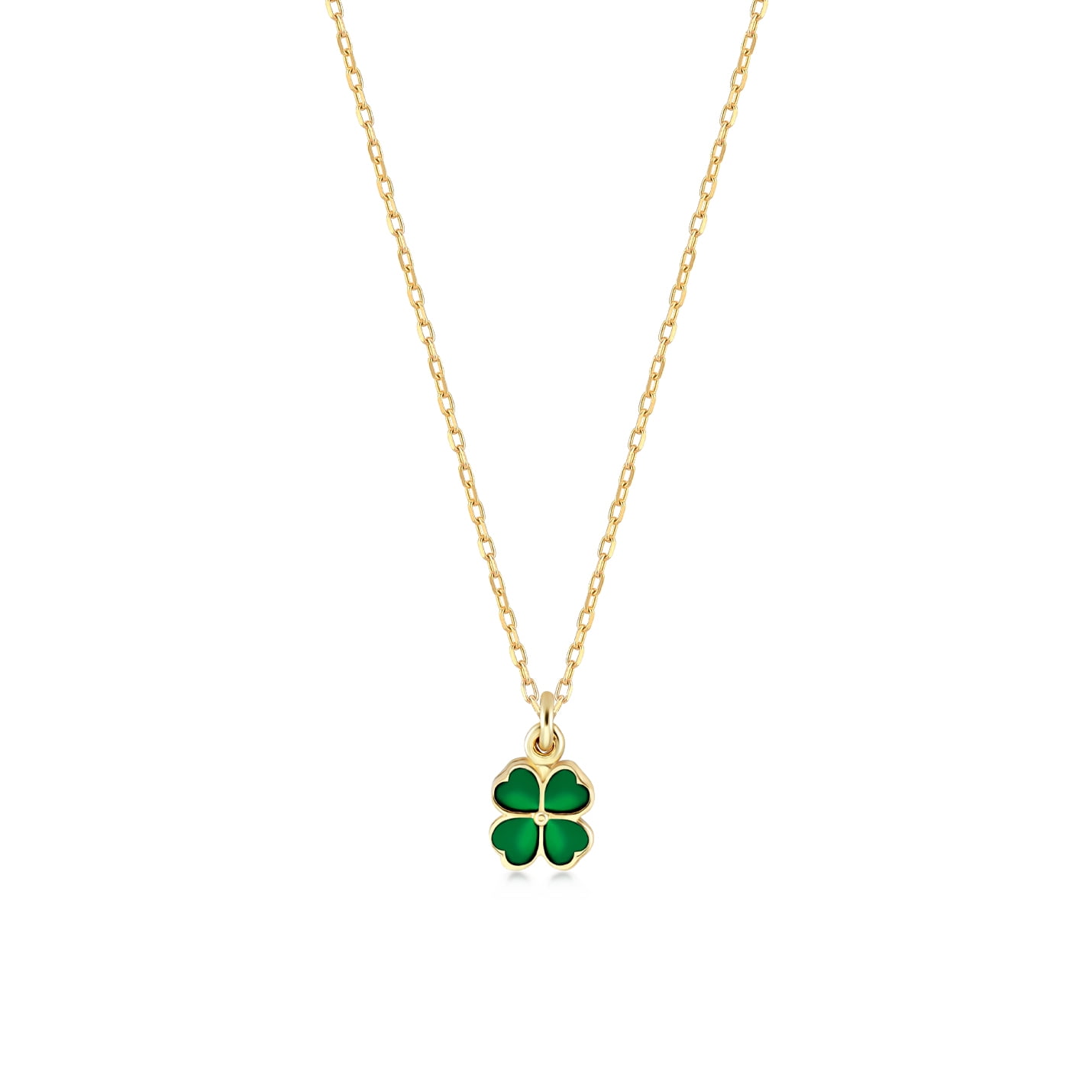 14k gold four leaf clover pendant online