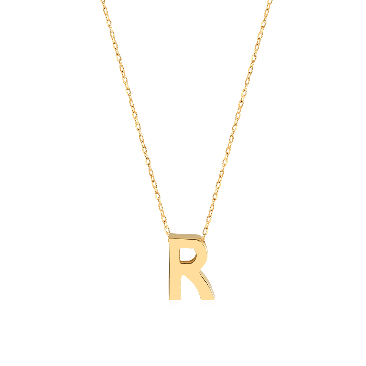 Buy Sideways Plain Initial Necklace, Letter R Necklace, Name Gift Necklace,  Silver Initial Necklace, Simple Letter Necklace, Gift for Her Name Online  in India - Etsy