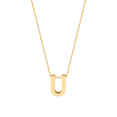 thumbnail image 1 of Gelin Initial Letter Alphabet U Pendant Necklaces in 14K Solid Gold for Women, 1 of 5