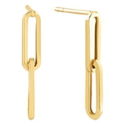 Gelin Paperclip Earrings in 14K Solid Gold for Women
