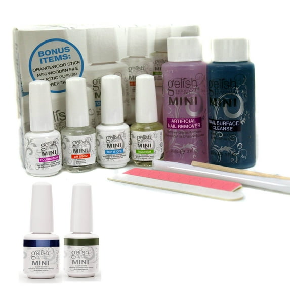 Gelish Complete Basix Gel Nail Polish Starter Kit w/ Base, Top, Remove, & Color