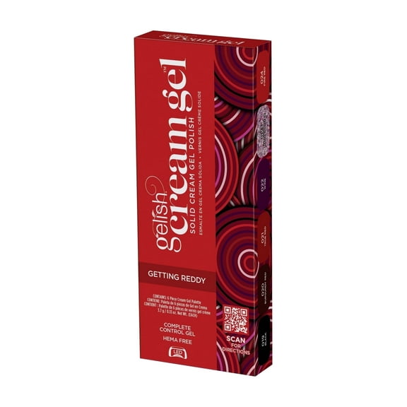 Gelish Cream Gel – Solid Soak-Off Professional Gel Polish for Salon Quality Manicure with Brush, LED Cure, Long-Lasting, High Shine, Easy Application (Getting Reddy)