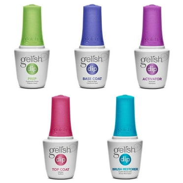 Gelish Dip Basix Kit 5 Piece Acrylic Nail Dip Coat Set