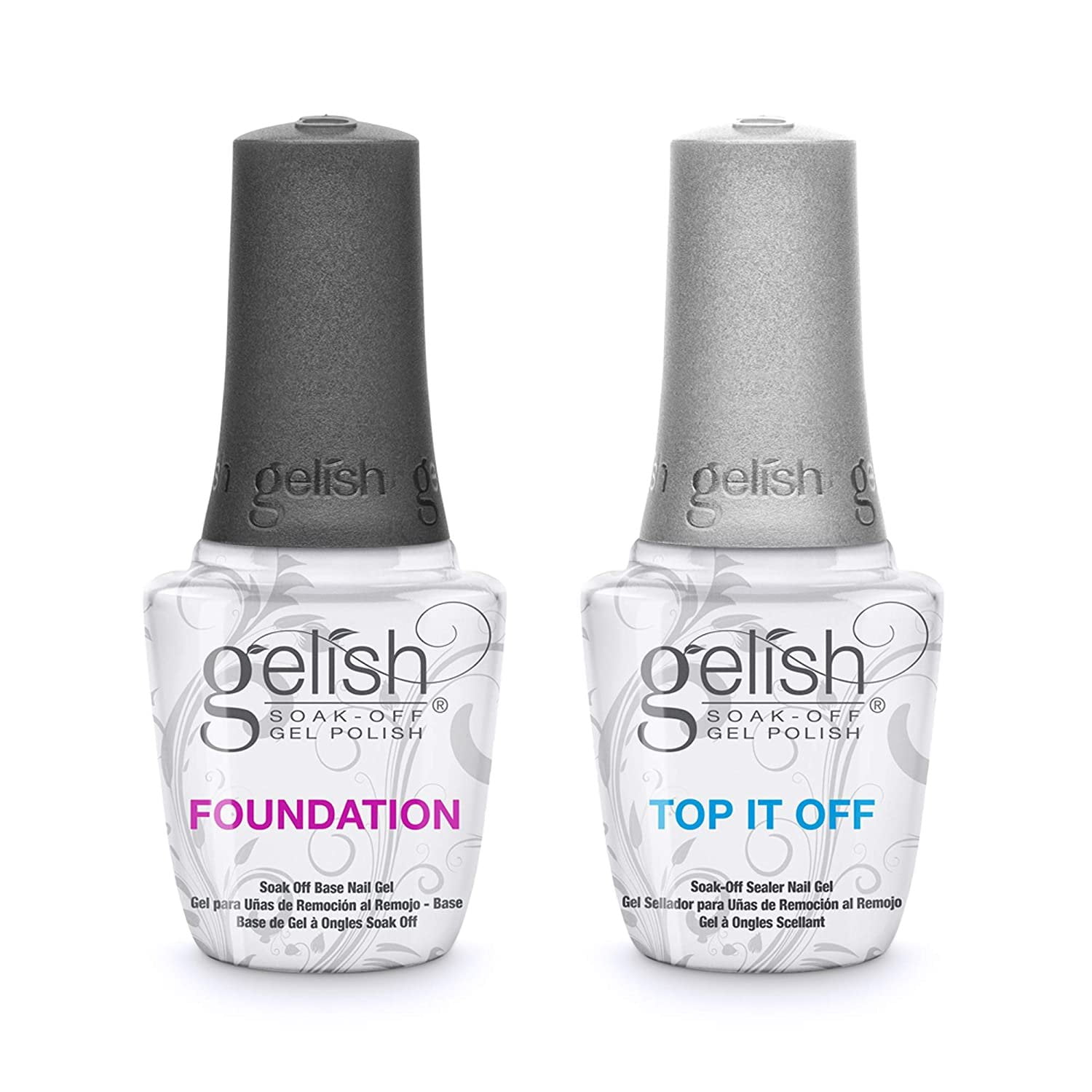 Gelish Dynamic Duo Soak Off Gel Nail Polish - Foundation Base and Top Sealer
