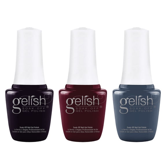 Gelish Fall 2022 Plaid Reputation Set Soak Off Gel Nail Polish, 3 Pack