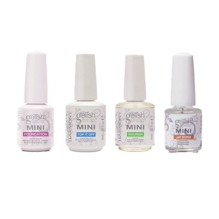 Gelish - Fantastic Four - ( FOUNDATION, TOP IT OFF, NOURISH, pH BOND) - Mini Size - 9ml/0.3oz each