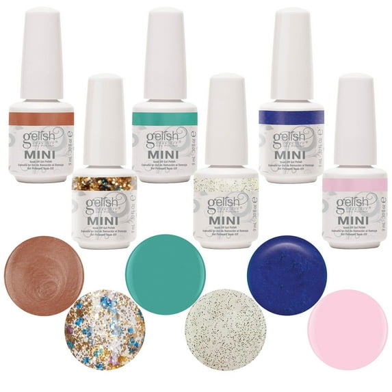 Gelish Gel Nail Polish 9 ml Mini Bottles Sweet and Chic Sailor Kit (6 Pack)