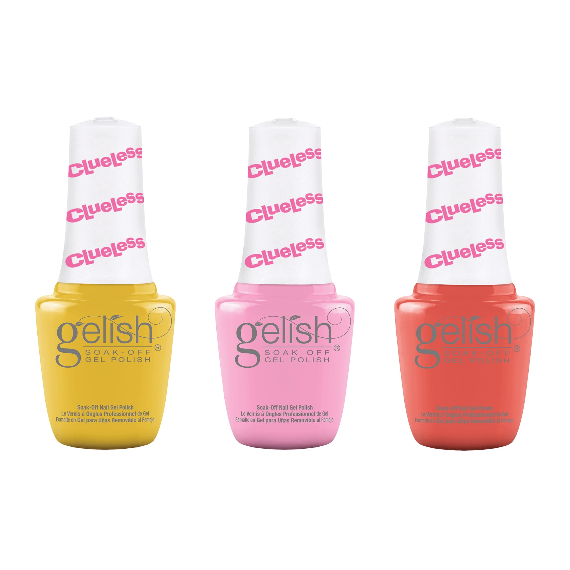 Gelish Mini Clueless Collection 9 mL Soak Off Gel Nail Polish Set, 3 Colors  