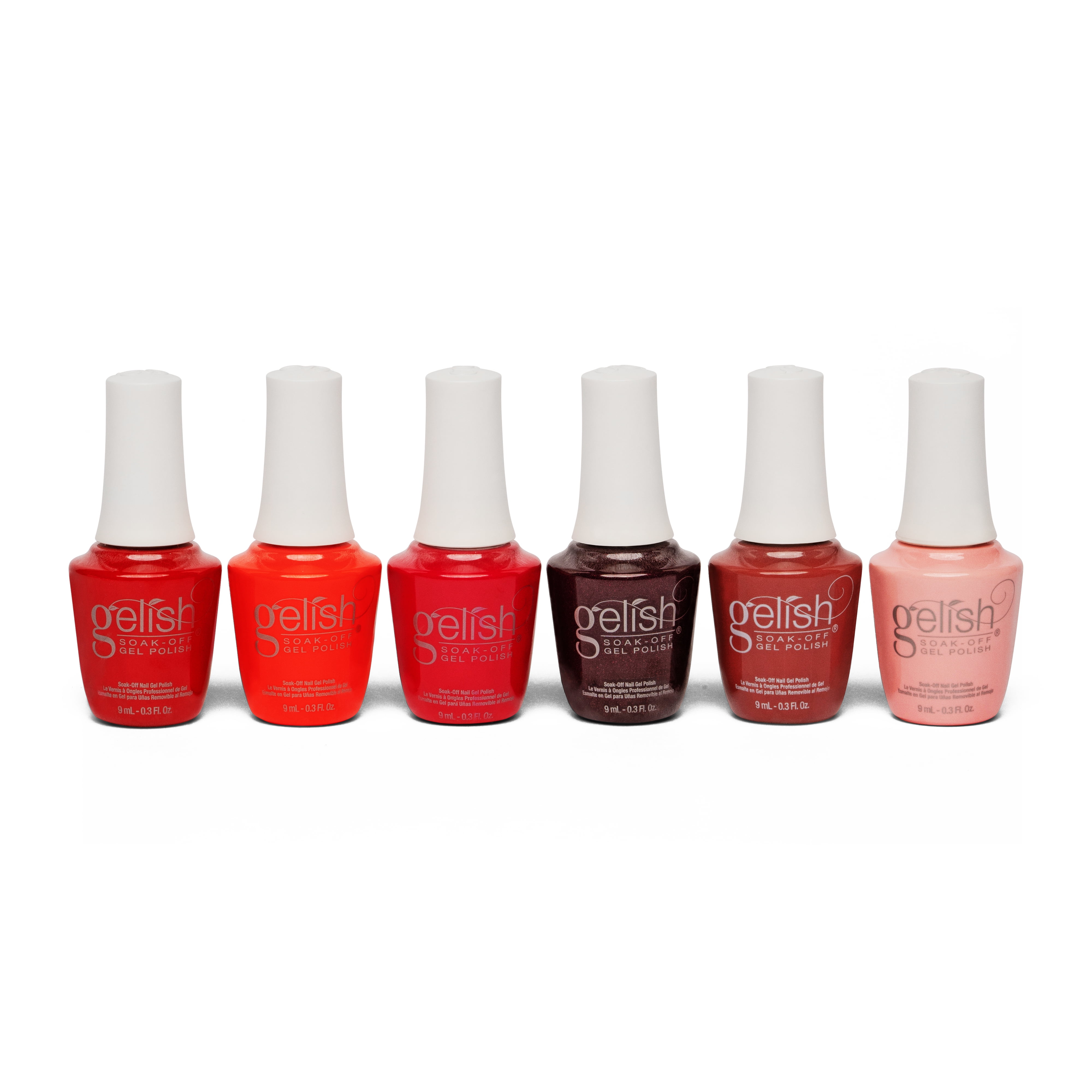 Gelish Mini Core Collection Soak Off Gel Nail Polish Set, Reds of the Year  