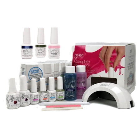 Gelish Mini Harmony Complete Starter Gel Nail Polish Kit & Basix Care Kit