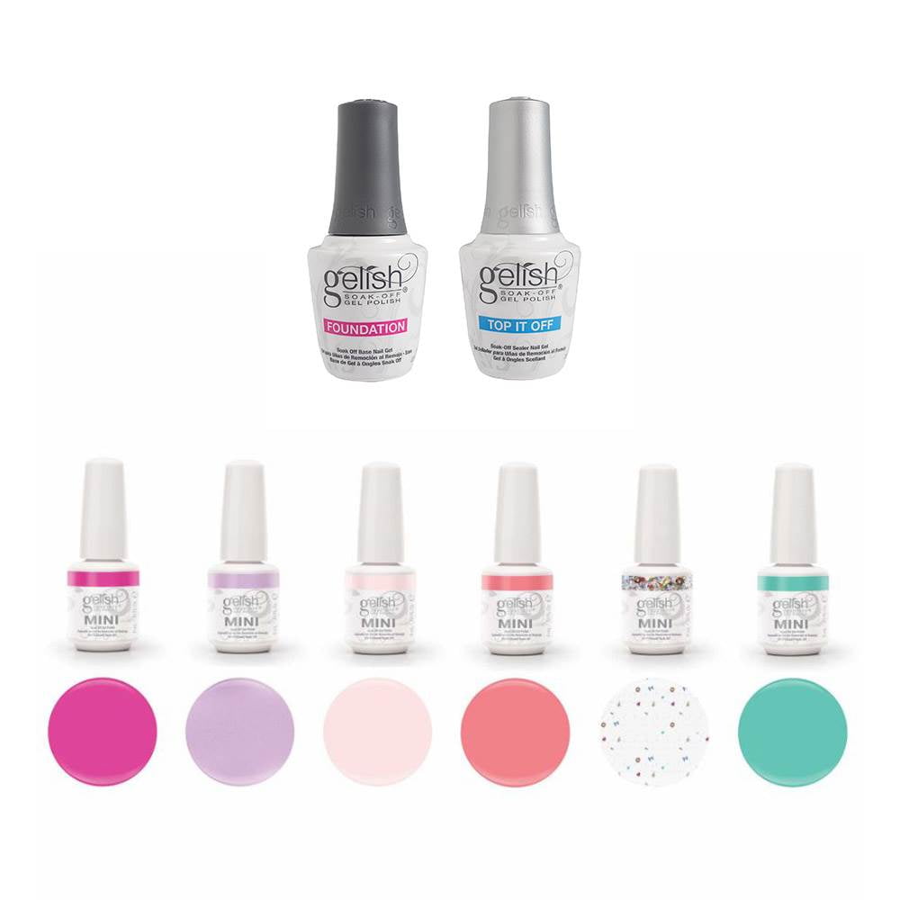 Gelish Mini Royal Temptations SoakOff Gel Nail Polish Set & Base and