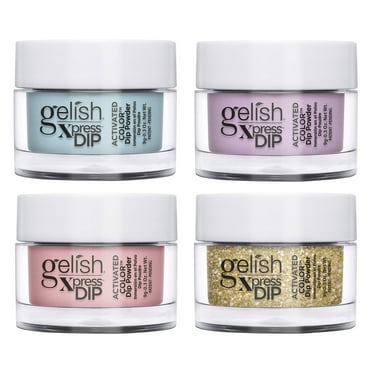 Gelish Mini Xpress Dip 9 G ColorFusion Nail Dip Powder Jar Set, 4 Pack