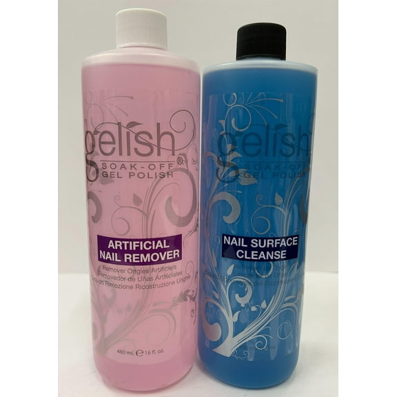 Gelish Nail Surface Cleanser 16 oz with Nail Remover 16 oz