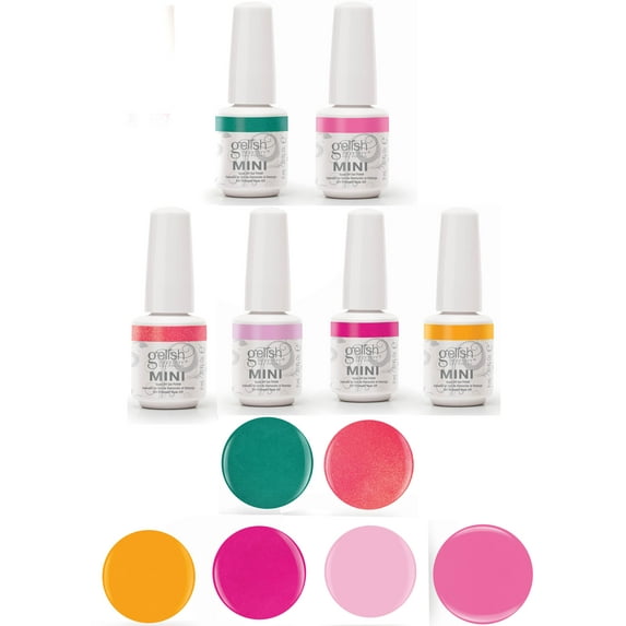 Gelish Neon Street Beat Gel Polish Collection - Includes All 6 Color Bottles