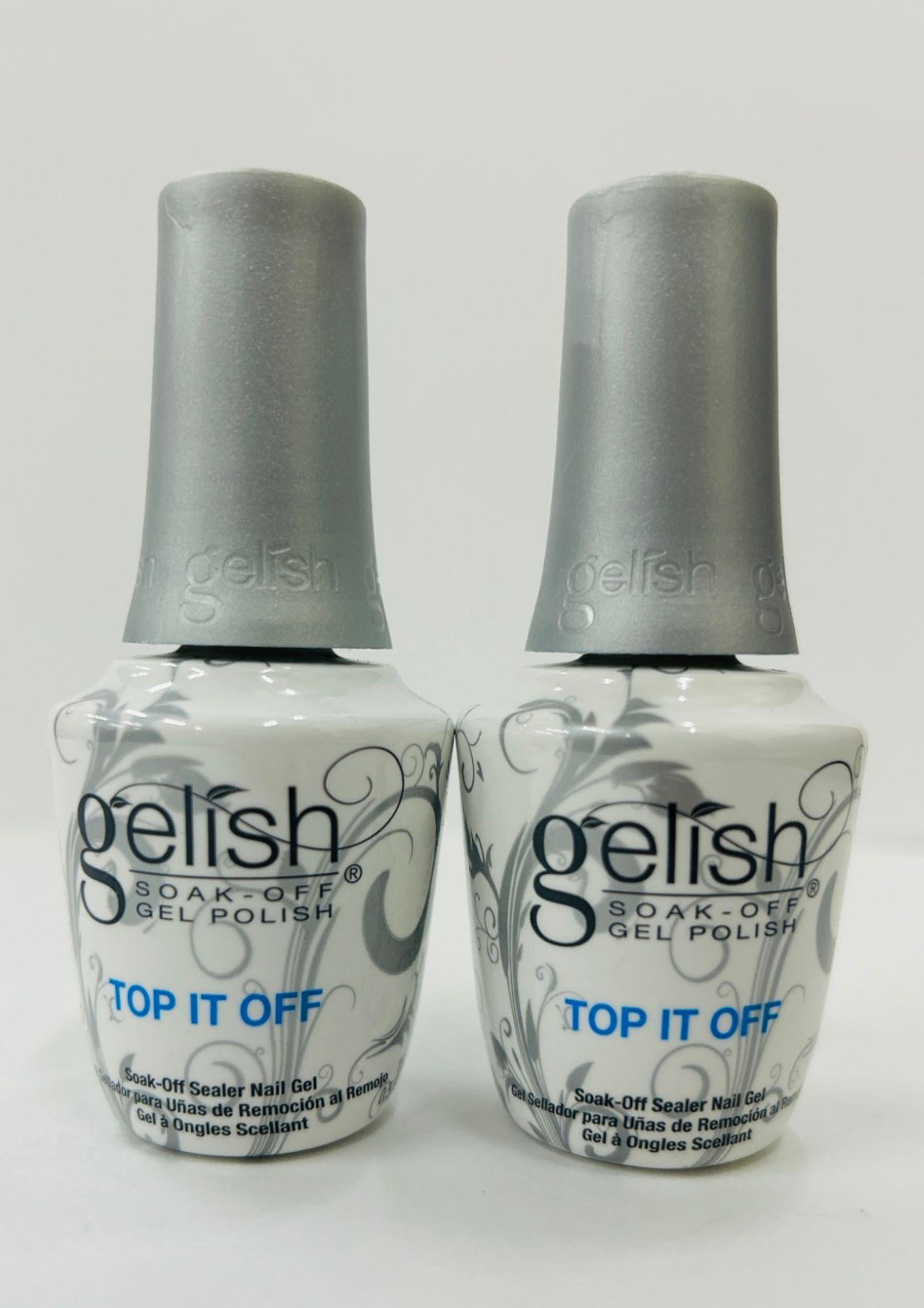 Gelish Soak Off Gel Polish - TOP IT OFF ( Pack of 2 )