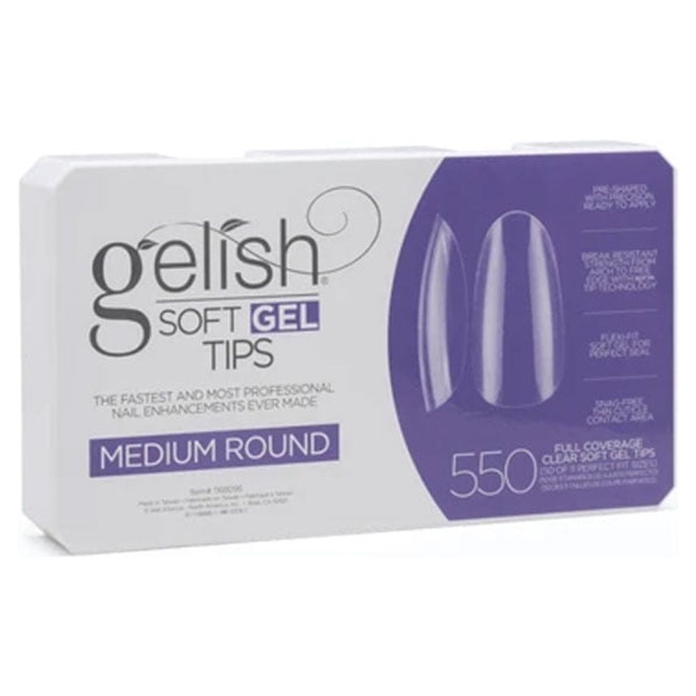 Gelish Soft Gel Tips - Medium Round 550