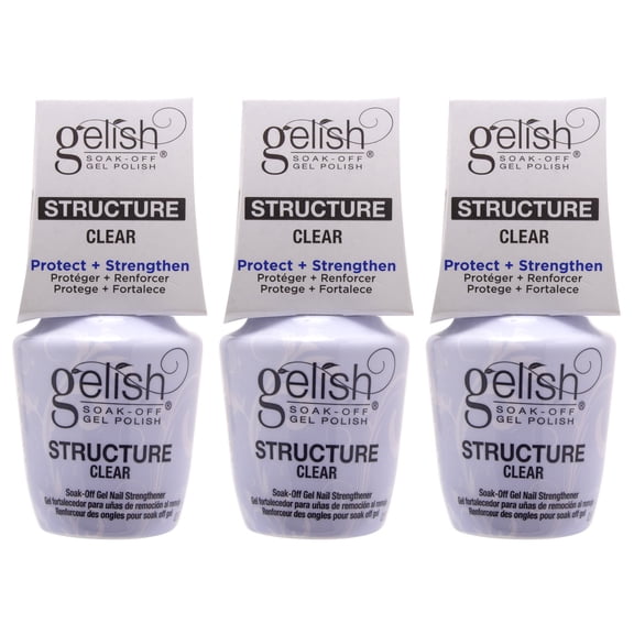 Gelish Structure Clear Nail Strengthener 0.5 oz - Pack of 3