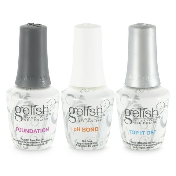 Gelish Terrific Trio Basix Care Soak Off Gel Nail Polish Kit