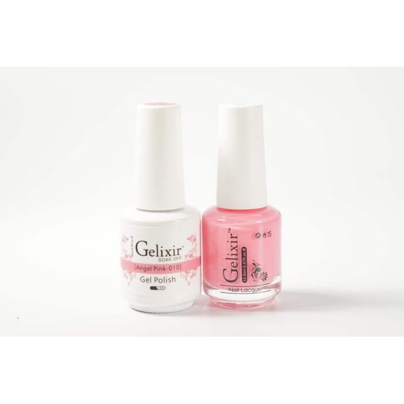 Gelixir Nail Polish Gel & Matching Lacquer Angel Pink 1 PK #010