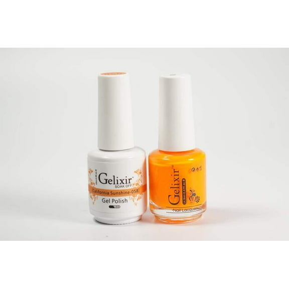 Gelixir Nail Polish Gel  Matching Lacquer California Sunshine 1 PK #058