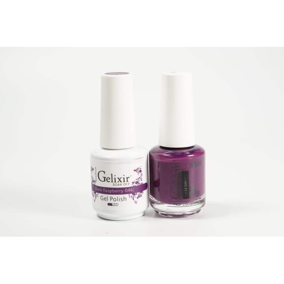 Gelixir Nail Polish Gel Matching Lacquer Dark Raspberry 1 PK #046