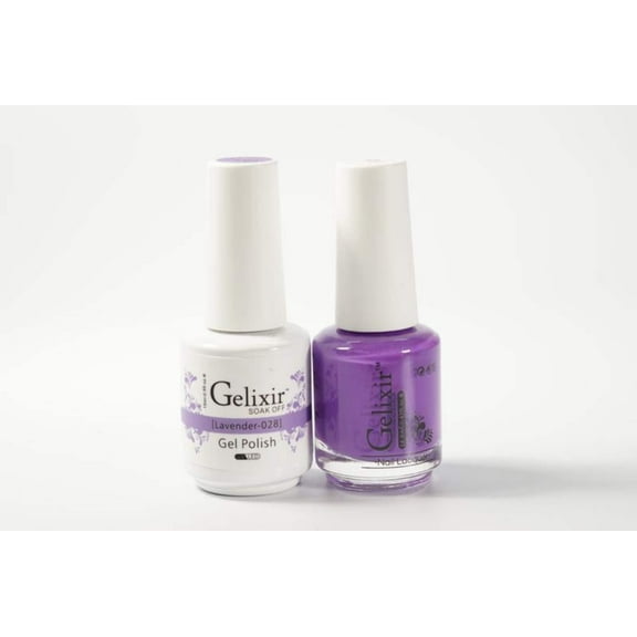 Gelixir Nail Polish Gel Matching Lacquer Lavender 1 PK #028