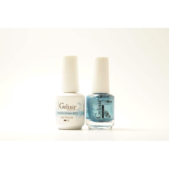Gelixir Nail Polish Gel Matching Lacquer Metallic Ocean 1 PK #097