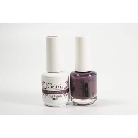 Gelixir Nail Polish Gel Matching Lacquer Old Mauve 1 PK #076