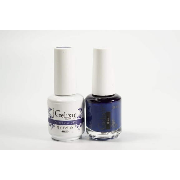 Gelixir Nail Polish Gel Matching Lacquer Oxford Blue 1 PK #087