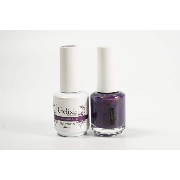 Gelixir Nail Polish Gel Matching Lacquer Purple Sand 1 PK #108