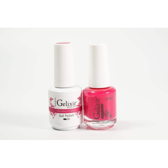 Gelixir Nail Polish Gel Matching Lacquer Raspberry 1 PK #052
