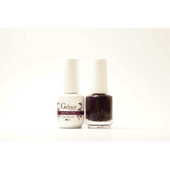 Gelixir Nail Polish Gel  Matching Lacquer Red Wine 1 PK #035