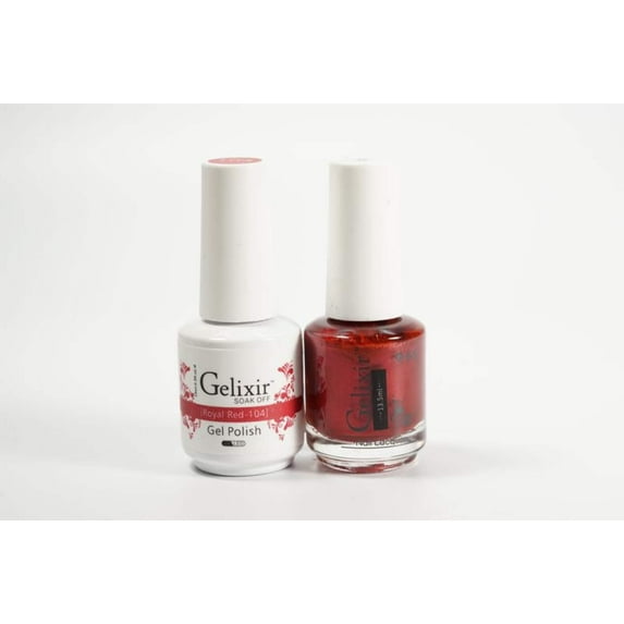 Gelixir Nail Polish Gel Matching Lacquer Royal Red 1 PK #104