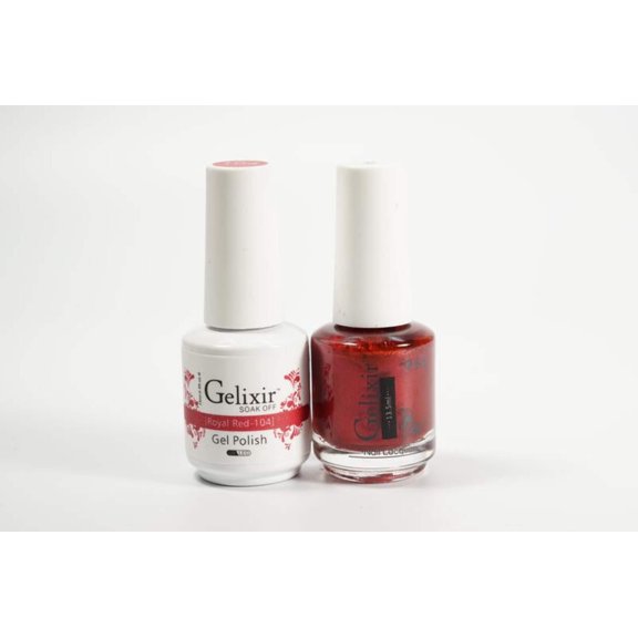 Gelixir Nail Polish Gel Matching Lacquer Royal Red 1 PK #104