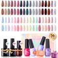 thumbnail image 1 of Gellen 39Pcs Gel Nail Polish Kit, 36 Colors Gel Polish Candy & Nudes & Macaroon Soak off UV Nail Gel Polish Set with Glossy Matte Top and Base Coat, DIY Salon Nail Art Valentine Gift for Women, 1 of 13