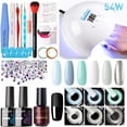 Gellen Professional Complete Gel Nail Polish Starter Kit with 6 Colors