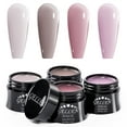 thumbnail image 1 of Gellen Builder Nail Gel, 4 Colors Nail Extension Gel Set Gray, Nude Brown, Nude Red, Light Purple Hard Gel Builder Nail Extension for Nail Art, 1 of 9