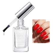 Gellen Clear Top Coat for Regular Nail Lacquer with Organic Calcium, Quick Air Dry Long Lasting No Wipe Glossy Nail Top Coat for Nail Manicure Salon Home, Chip Resistant, No UV Lamp Needed, 15ml