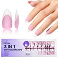 thumbnail image 1 of Gellen French Tips Press on Nails - 150 Pcs Pink Almond, Salon Acrylic Press on Nails Soft Gel Nail Tips, 15 Sizes Fake Nails 3 in 1 Pre-french French Tips Full Cover Tips for Nail Art, 1 of 9
