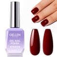 thumbnail image 1 of Gellen Gel Nail Polish, 18ml Burgundy Red Nail Polish Soak off UV LED Nail Gel Polish Nail Art Manicure Salon at Home DIY Gel, Gifts for Women Girls, 1 of 10