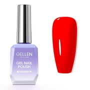 Gellen Gel Nail Polish, 18ml Hot Red Nail Polish Soak off UV LED Nail Gel Polish Nail Art Manicure Salon at Home DIY Gel, Gifts for Women Girls