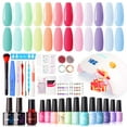thumbnail image 1 of Gellen Gel Nail Polish Kit, 12 Colors Colorful Rainbow Gel Polish Starter Kit - with 72W UV/LED Nail Lamp & Nail Base Coat & Glossy & Matte Top Coat Salon Manicure Set, 1 of 11