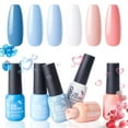 thumbnail image 1 of Gellen Gel Nail Polish Kit, 6 Colors Blue Pink Peach UV Gel Polish Kit, Spring Summer Soak Off Nail Polish Set for Home DIY Manicure, Gifts for Girls, 1 of 8